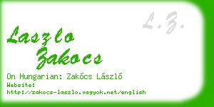 laszlo zakocs business card