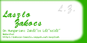 laszlo zakocs business card